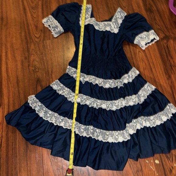 Vintage Square Dance dress! In excellent condition. Navy blue. #squaredance - Picture 8 of 9